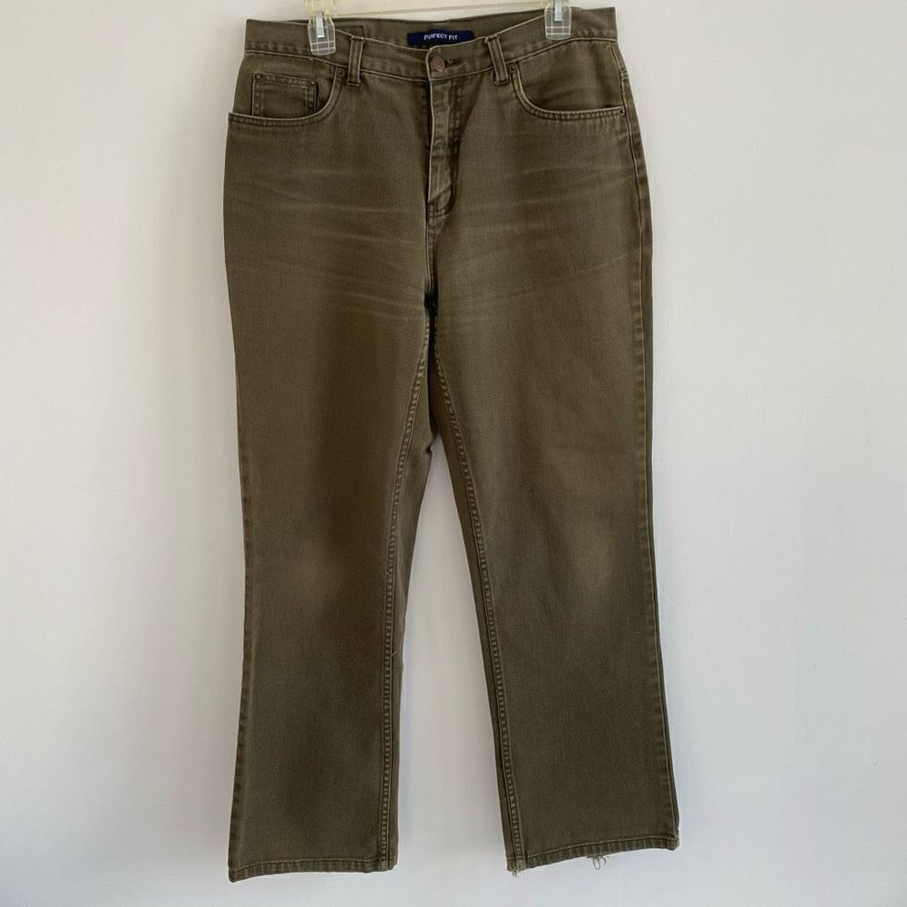 Vintage Bill Blass Olive Green High Waist Jeans